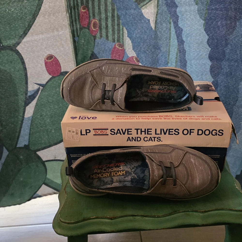 Skechers Gray Blue Women's Shoes - Picture 5 of 6